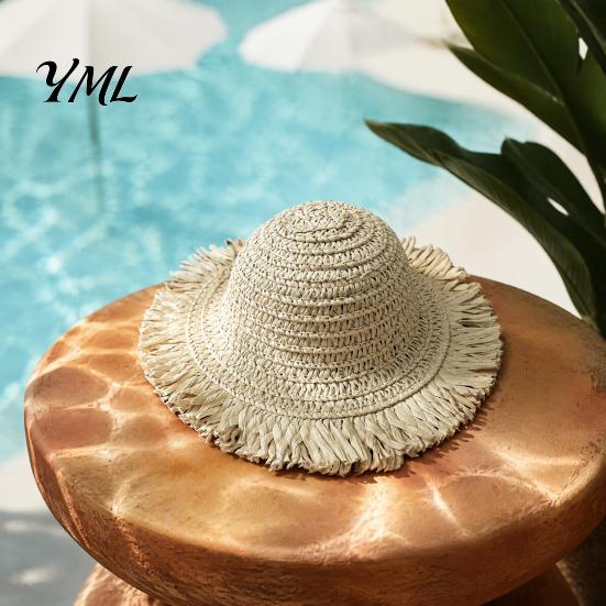 Summer Pet Sun Hat Cat Straw Hat, with Lace And Bow, Adjustable Protection Cute for Cats Small Dogs Outdoor Walks