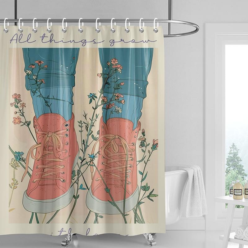 Американский Инс Занавеска для душа Абстрактная иллюстрация Занавеска для ванны Отель/Спа Перегородка для уединения 180X 200См 240 X180См