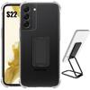 Protective Case - BOOLING - for Samsung Galaxy S22 - Silicone - Slim - Transparent-black