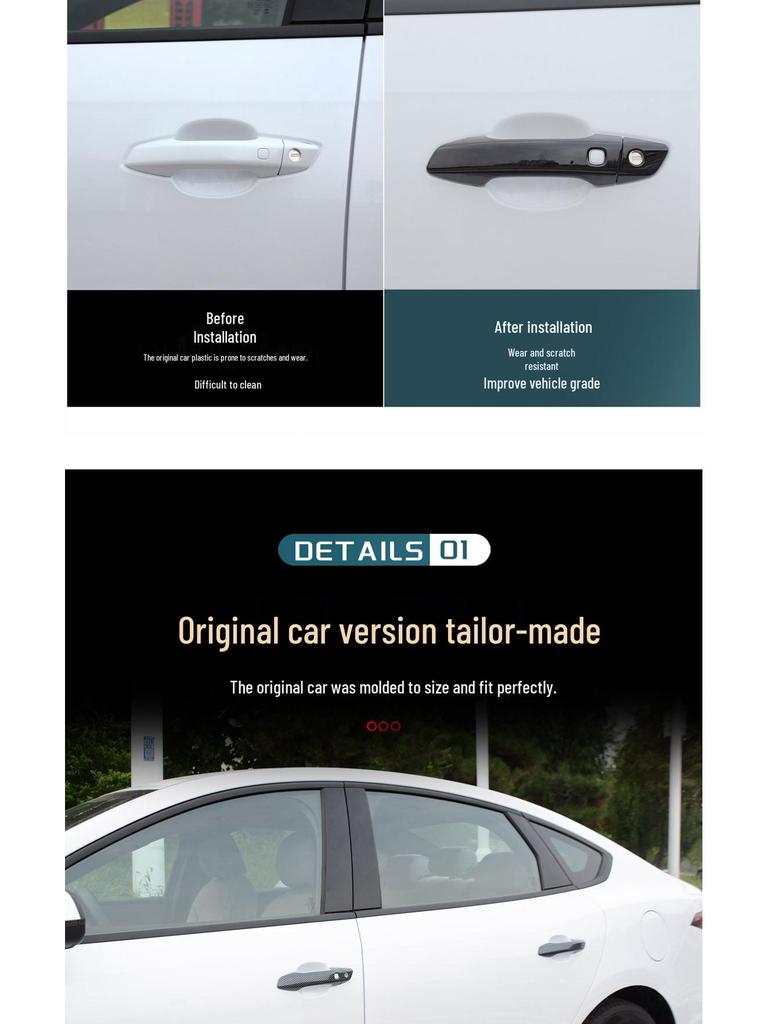 Защита ручки двери автомобиля BYD Qin Plus Seal 05DMI Destroyer 05 и черная наклейка-чехол