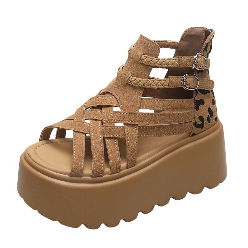 Мода 2025 Дизайнеры Женские Летние Сандалии Открытый Носок 8СМ Платформа Танкетка Кроссовки Женская Повседневная Обувь Пляжные Сандалии Женские