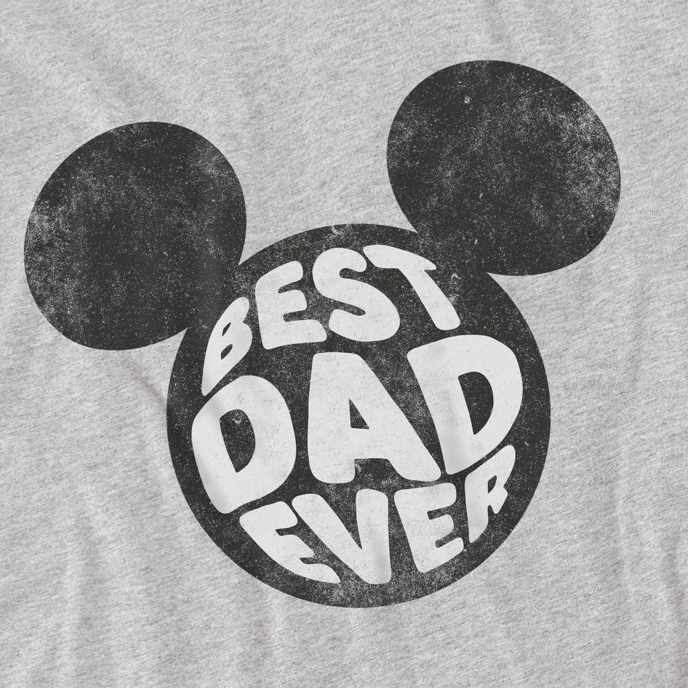 Disney Mens Best Dad Ever Mickey Mouse T-Shirt