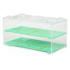 TKY Tomica Case, Mini Car Case, Tomica Storage Case, 2-Tier Clear Case for Collections, Transparent (Set of 1)