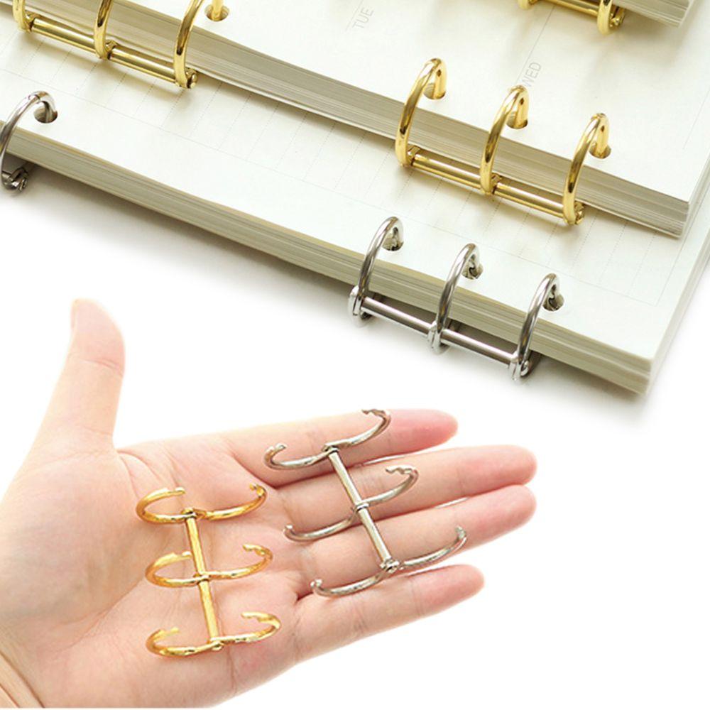 2Pcs/Lot Plated Craft Metal Loose Leaf Ring Scrapbook Clips Album Hinged Binder