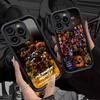 F-FNAF Пять ночей с Фредди Силиконовый Мягкий Чехол Для Телефона Для iPhone 17 16 15 14 Plus 13 12 Mini 11 Черный Чехол