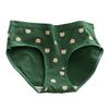 Japanese Style Teenage Girls Panties Cute Bear Pattern Green Cotton Crotch Briefs Mid-rise Cartoon Student Underpants
