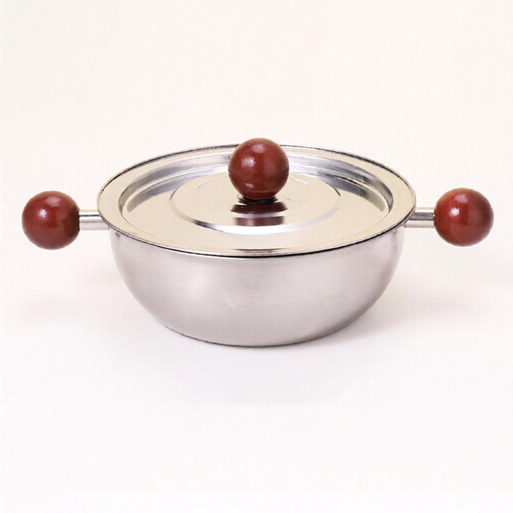 Многофункциональная сковорода из нержавеющей стали со сковородой с деревянной ручкой