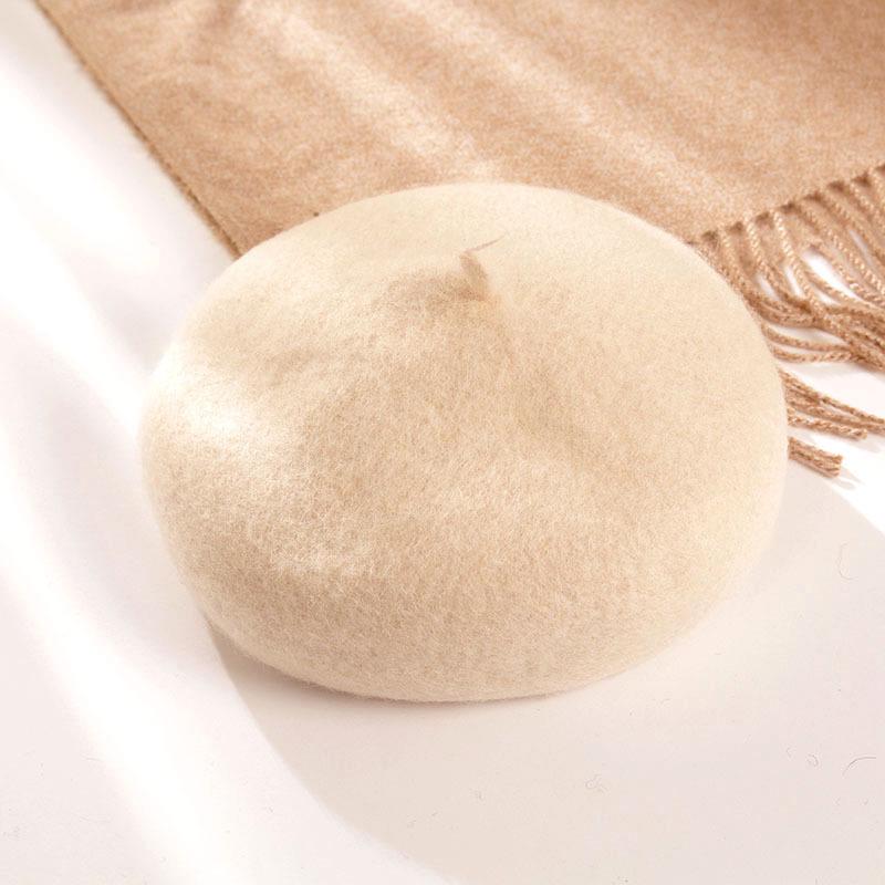 Британский шерстяной фетр Корейский бисер Ретро берет для женщин - Осень/Зима Социальный тренд художника