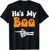 He's My Boo Funny Matching Halloween Couples He's My Boo T-Shirt Unisex T-Shirt