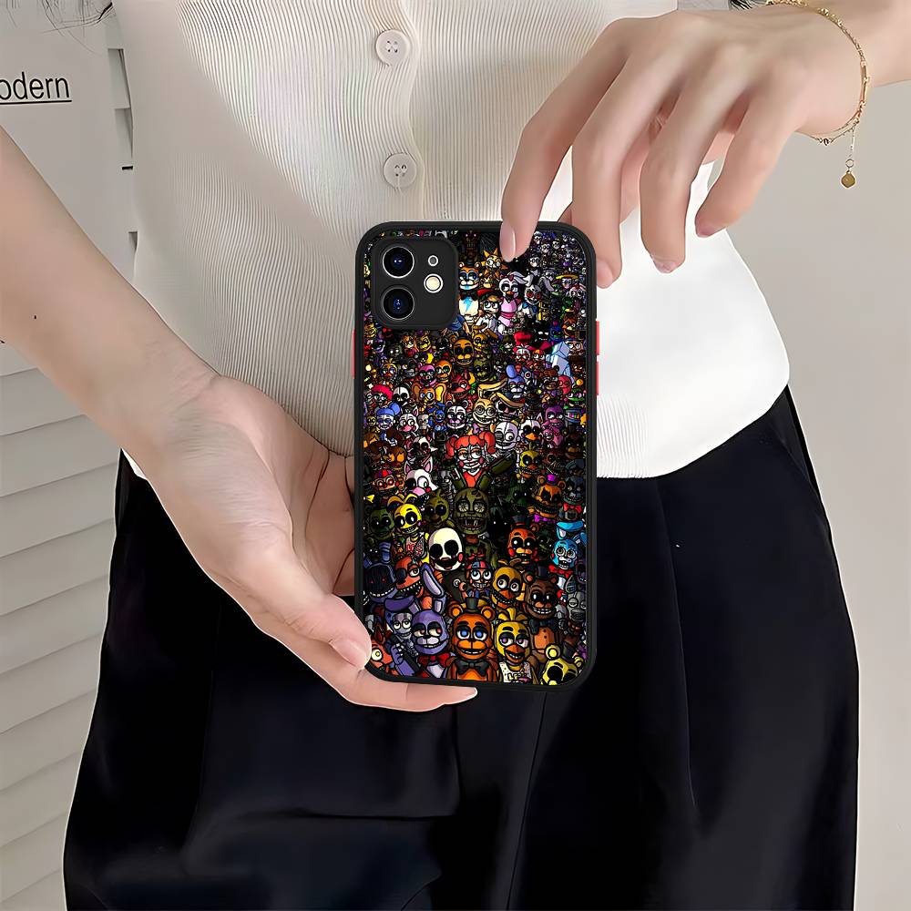 Чехол для телефона Five Nights At Freddy's для iPhone 16 15 14 11 12 13 Pro Max Plus 12 XS Max Задняя крышка Матовый чехол