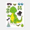 12 шт. детский набор, свой собственный стикер с динозавром, мультяшная игрушка-макияж, сделай сам, образовательная школьная награда