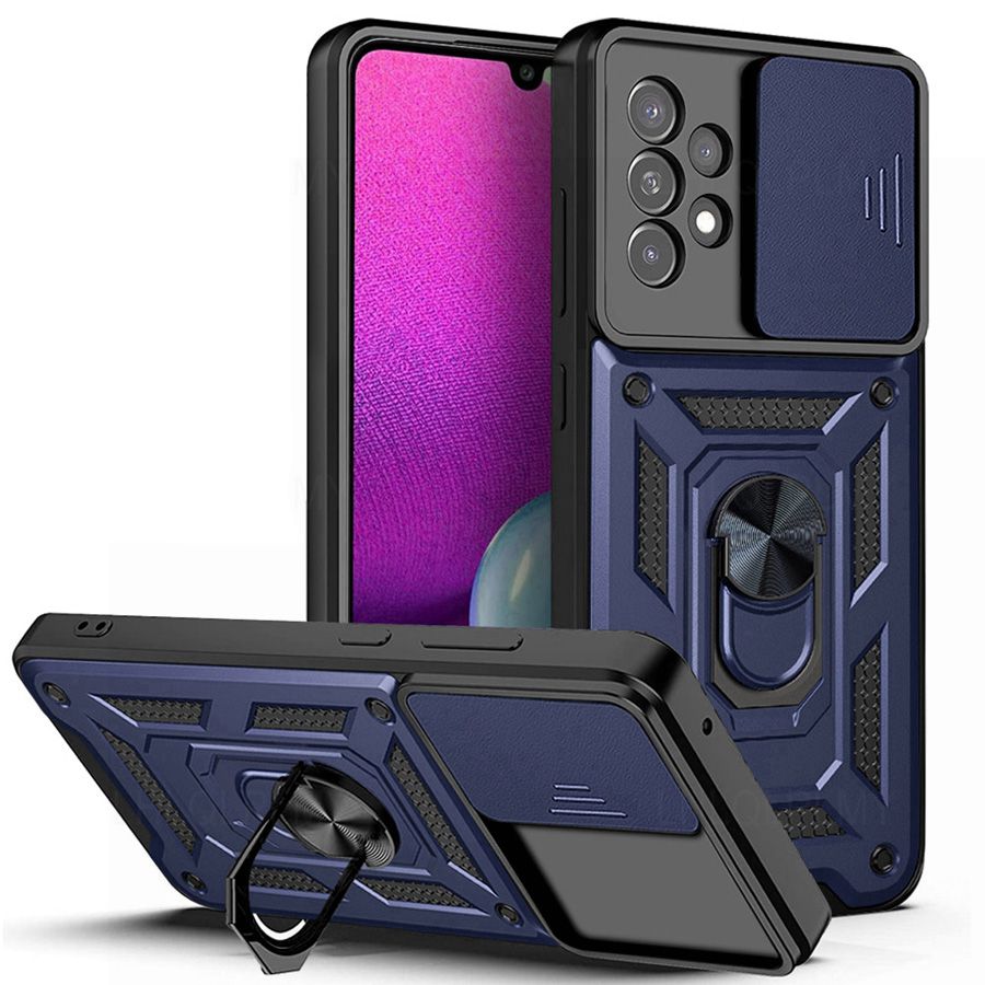 Бронированный противоударный чехол для Samsung Galaxy A57 A37 S26 A13 S25 A26 A36 A14 A15 A34 A54 A25 A16 A35 A17 A33 A53 S24 A56 A55 5G с защитой камеры