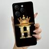 Чехол для Infinix Hot 40 Pro 40i Корона Буква Funda Мягкая Жидкая Силиконовая Задняя Крышка Для Infinix Hot40 Hot40i 40Pro Бампер Оболочка