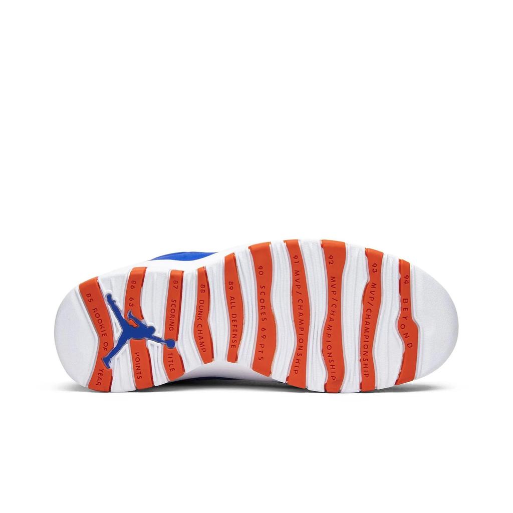 Air Jordan 10 Retro 'Tinker' (Unisex) Racer Blue / Black-Team Orange-White Vintage Basketball Shoes 310805 408
