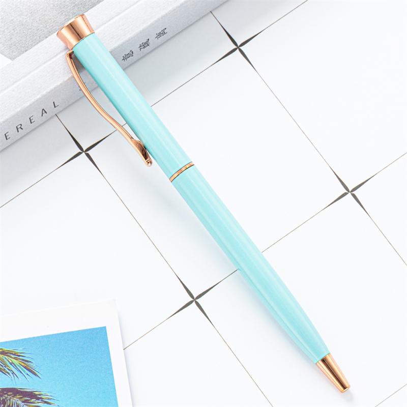 Металлическая шариковая ручка, многоцветная вращающаяся шариковая ручка, пишущий инструмент для школьных канцелярских принадлежностей, офиса