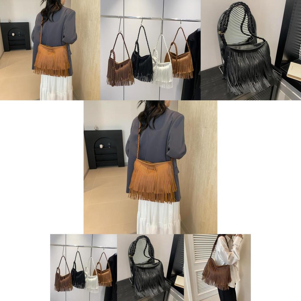 Spacious Trendy Fringed Womens Bag Stylish Korean Design For Summer 2024 Versatile Shoulder And Crossbody Use