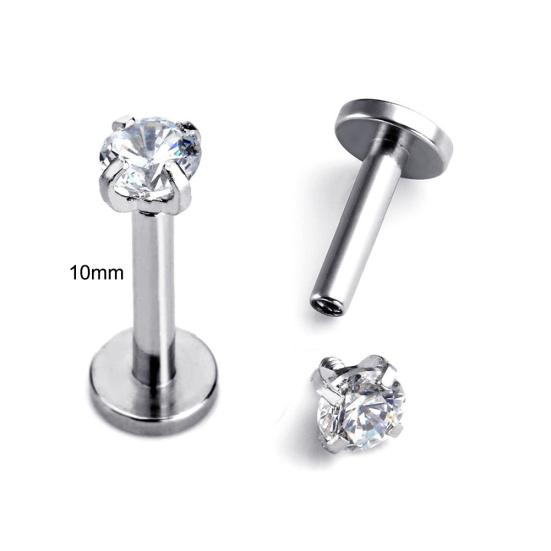 1шт унисекс с кубическим цирконием губное кольцо-гвоздик для пирсинга козелка