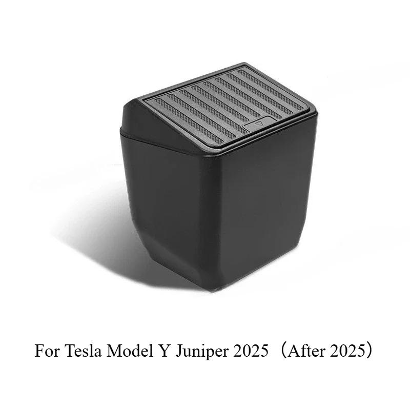 For Tesla Model Y Juniper 2025 Custom Fit Seamless Rear Seat Trash Can Rear Middle Garbage Bin Under Seat Storage Box Tray
