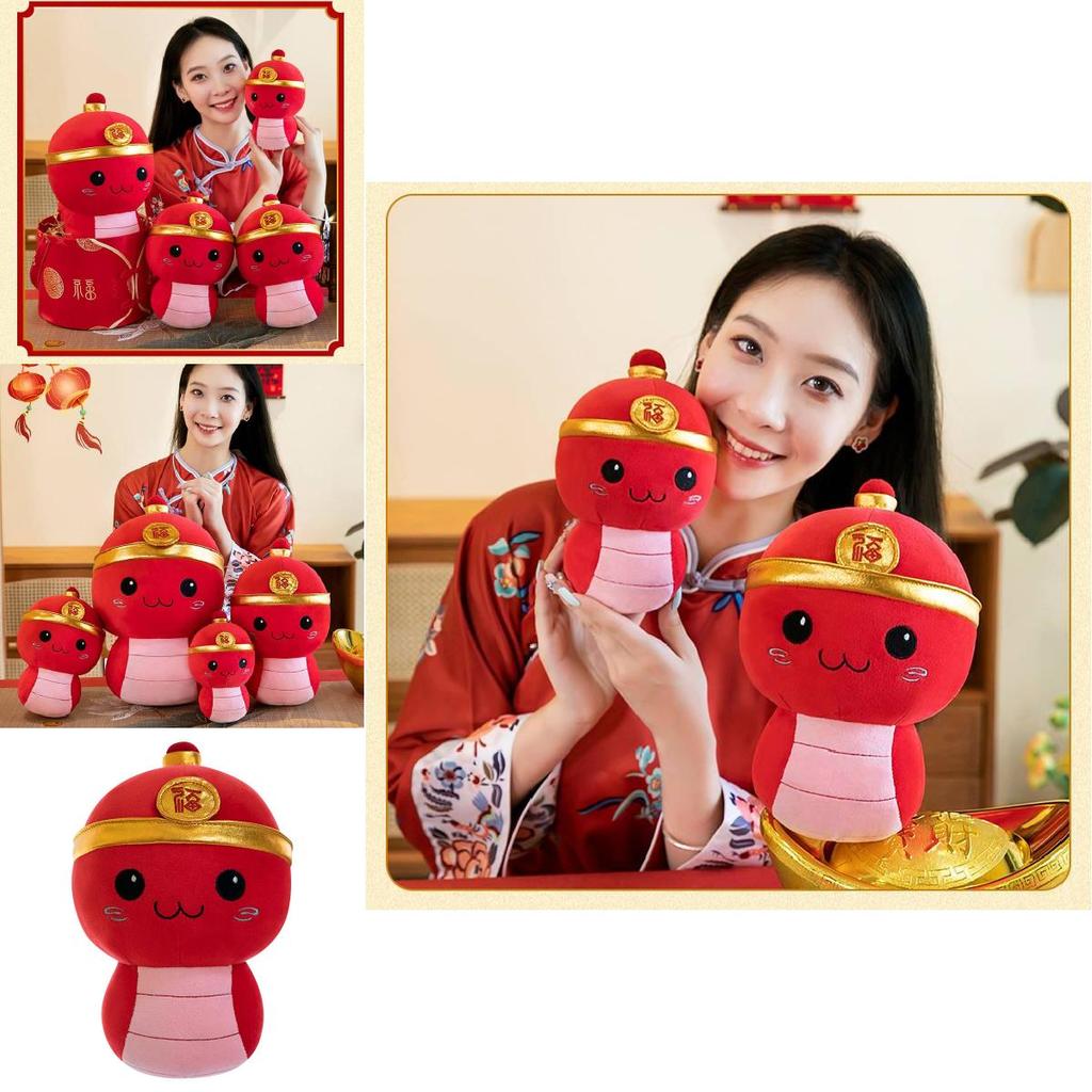 Очаровательная плюшевая кукла-змея, милая игрушка-змея по знаку зодиака, мягкое чучело животного, подарки для детей