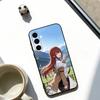 Чехол для телефона Steins Gate Мягкий черный Для Samsung Galaxy A73, A72, A71, A70, A53, A52, A51