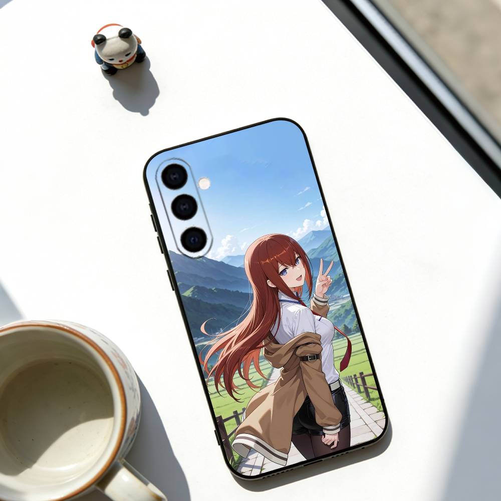 Чехол для телефона Steins Gate Мягкий черный Для Samsung Galaxy A73, A72, A71, A70, A53, A52, A51