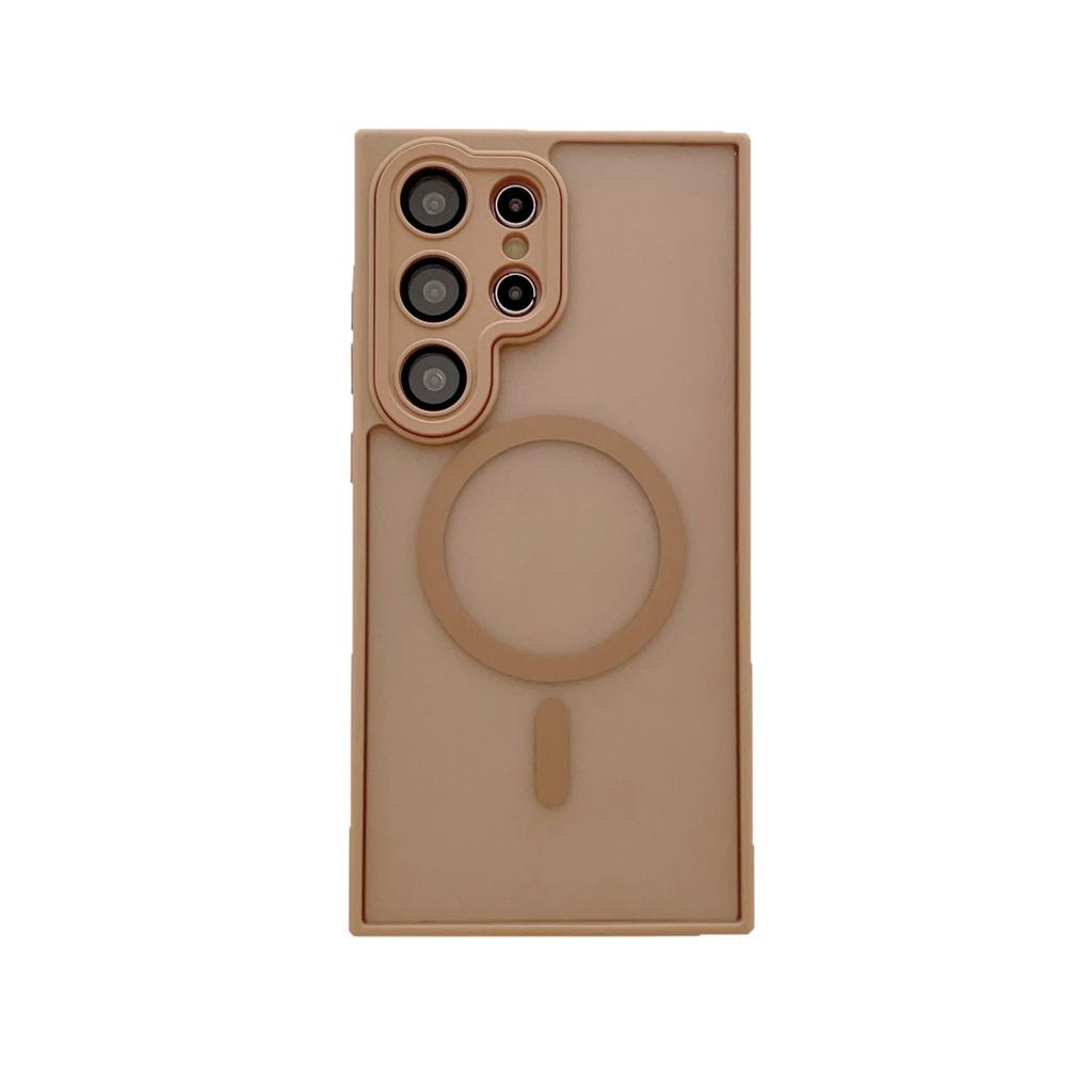 Suitable for Samsung S25ultra Skin Sensitive Magnetic Suction Mobile Phone Case S24plus Matte S23 Lens Film Full Inclusive Protective Case