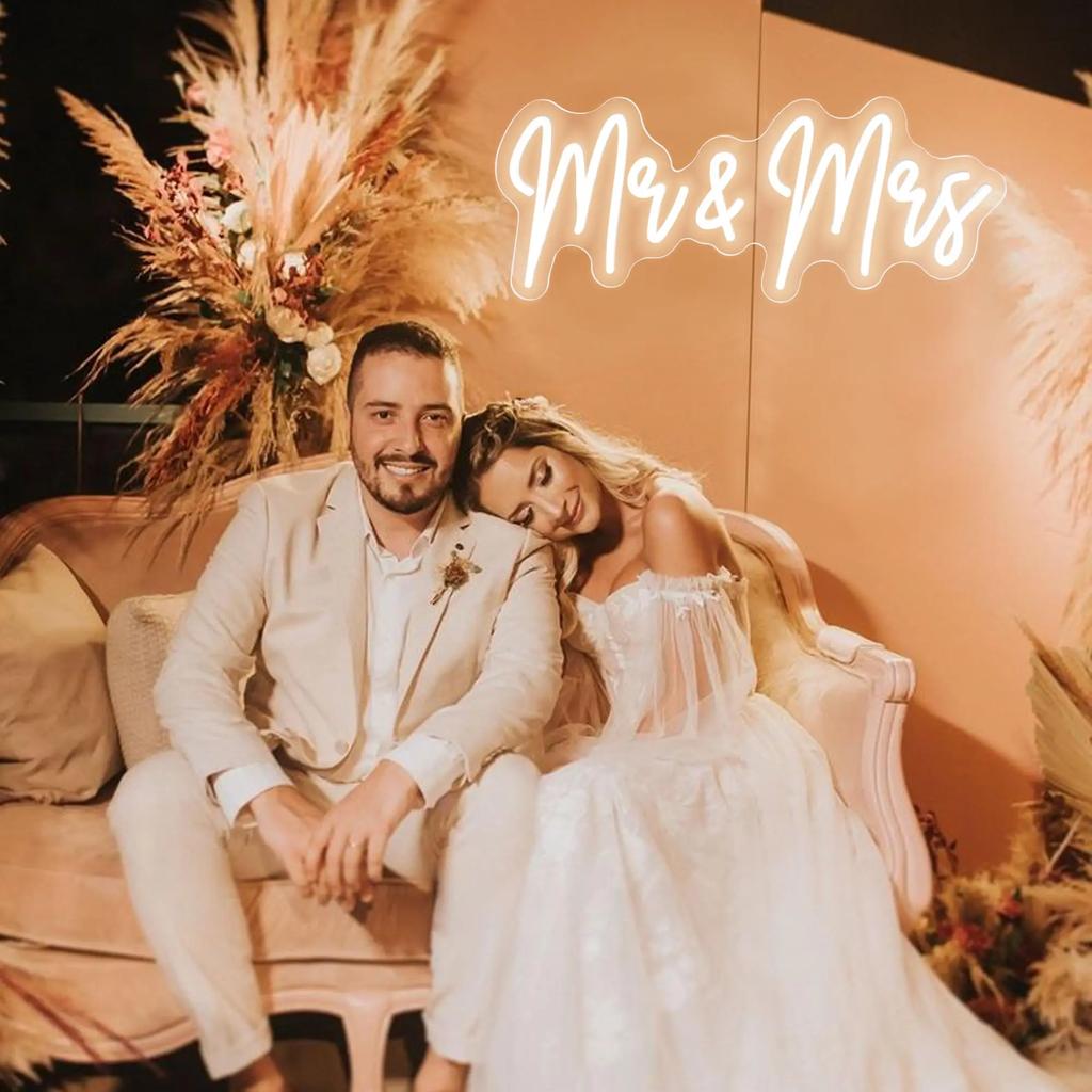 Неоновая вывеска Mr Mrs Светодиодная с диммируемым переключателем Свадебная Неоновая вывеска Better Together для комнаты Помолвочная вечеринка Годовщина Настенное искусство