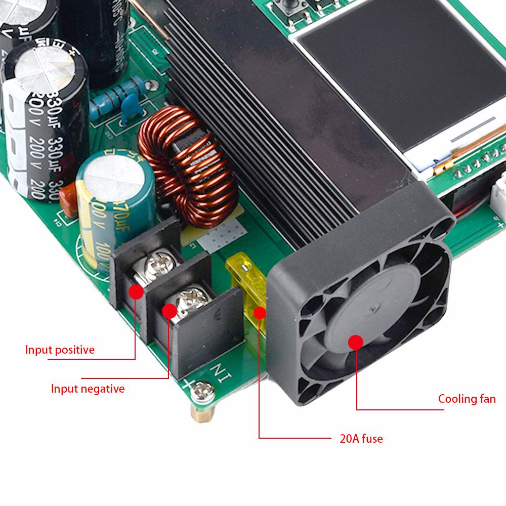 BST900W DC-DC Boost Converter 8-60V to 10-120V LCD Display Step Up  Module 15A Voltage Transformer Module Regulator Power Supply