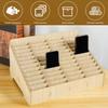 12/24-Grid Mobile Phone Storage Box Wood Multifunctional Holder Desktop Organizer for Office Classroom Phone Management