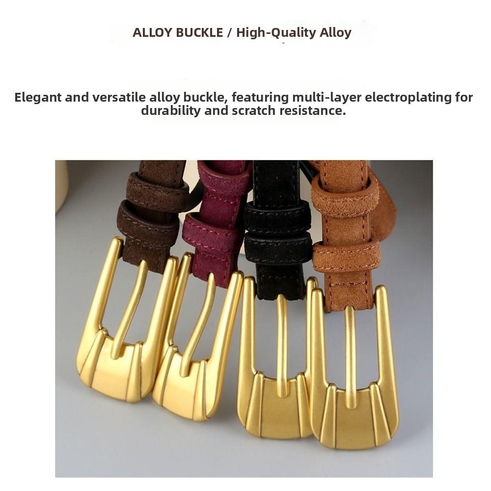 Однотонный Тонкий Пояс на Талию Замшевый Декоративный Пояс Модный Ковбойский Пояс для Женской Юбки Джинсов