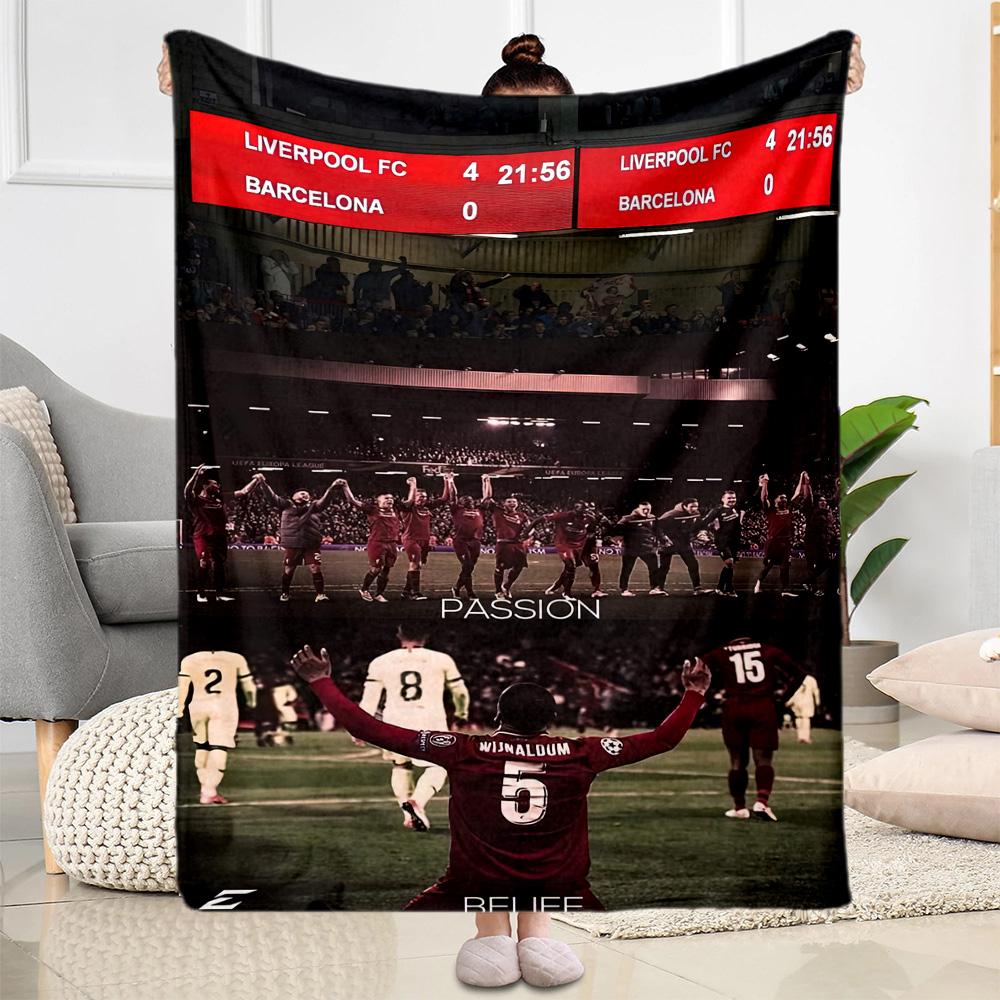 Liverpool Football Club Blanket Comfortable Suitable For Office Chair Chair Bedding For All Occasions Stylish Decor