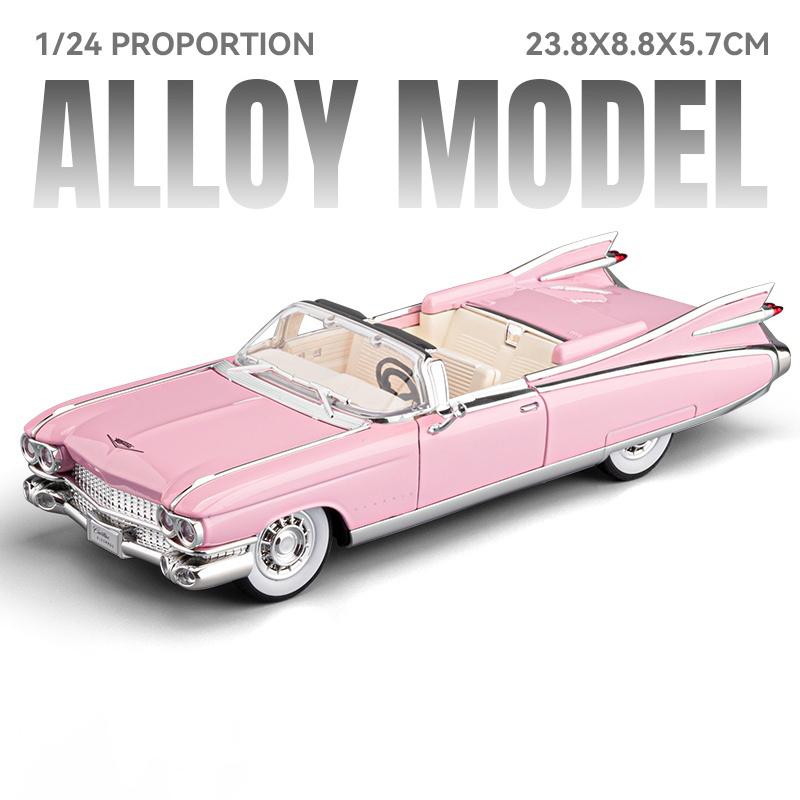 1:24 Cadillac Eldorado Biarritz 1959 Series 62 Latte Art Version Alloy Metal Diecast Model Car Decoration Desktop Display Gifts