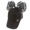 Girl Fashion Pearl Sun Hat Baseball Cap Creative Bowknot Hip Adjustable Hat