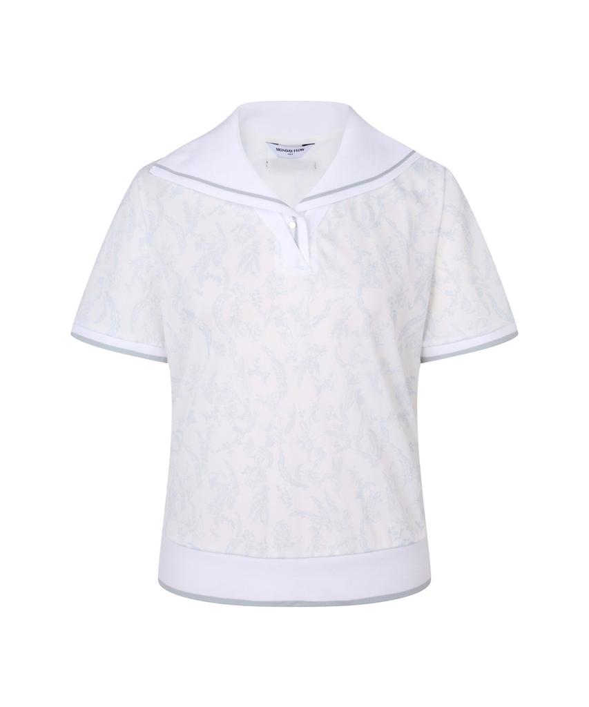 MONDAYFLOW Cool Gardenia Top_Light Blue