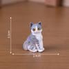 Реалистичная маленькая фигурка кошки Декоративное украшение Миниатюрная скульптура животного для дома Офис Стол Полка Дисплей Коллекционный Подарок