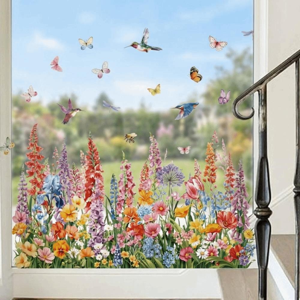 DIY Wall Stickers Colorful Static Adhesive Stickers Fashion Electrostatic Stickers Window