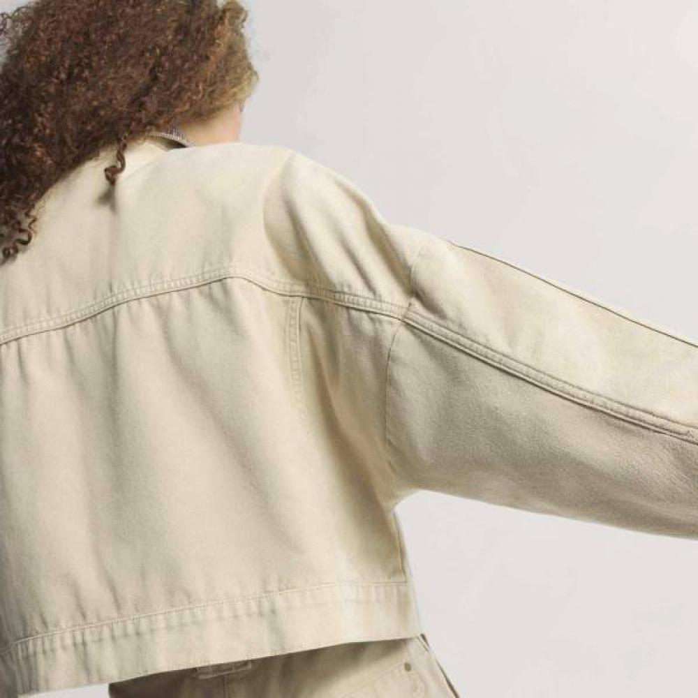 Brand Women S Button cloSure eaSy Wear canvaS Tracktop Jacket
