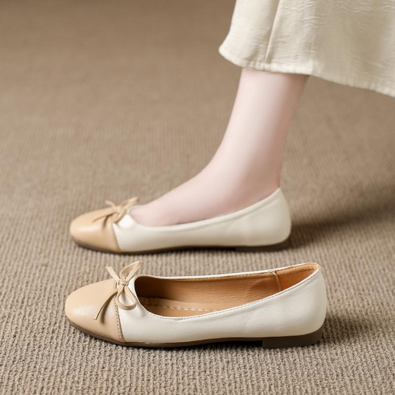 Туфли-лодочки женские весенне-осенние новые больших размеров с круглым носком и неглубоким вырезом, повседневные туфли на одном ремешке