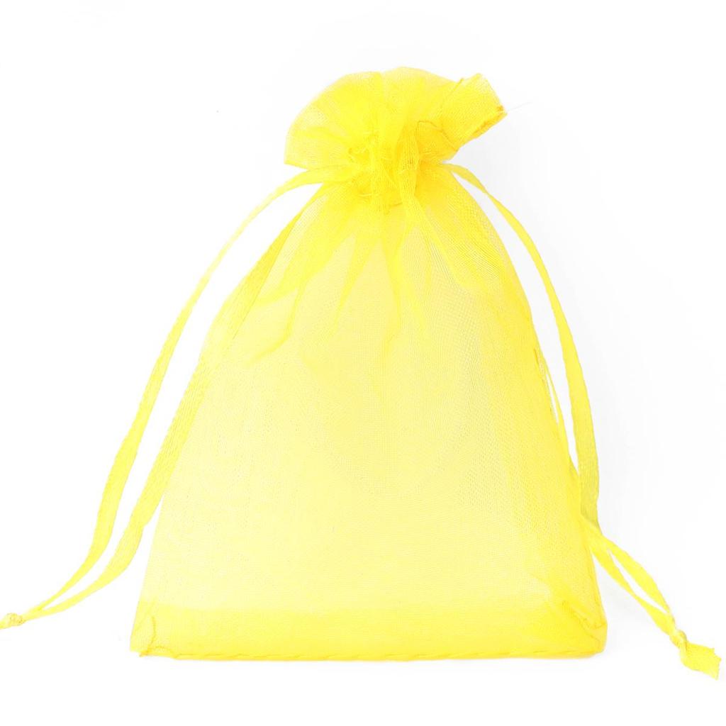 Набор из 50 прозрачных мешочков из органзы с регулируемыми завязками для ювелирных изделий, конфет и свадебных подарков