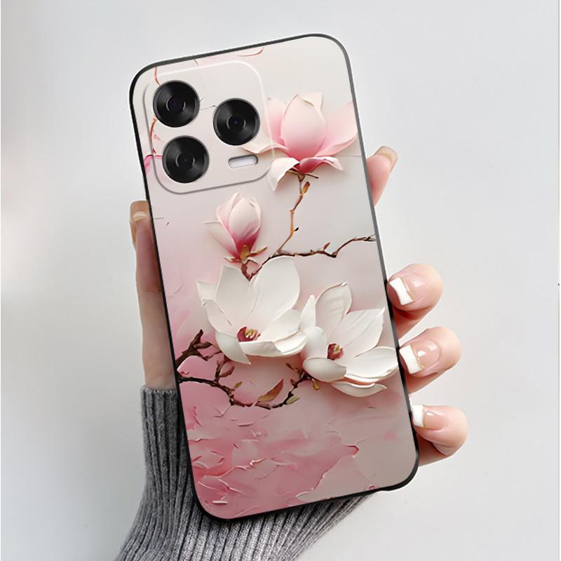 Printing Case For ZTE Blade V70 Vita Fundas For ZTE Nubia V70 Design Capa Soft Silicone Black Shell Cover Cute Flower Case Coque