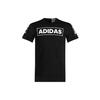 Adi 360 Logo Print Спортивная футболка с круглым вырезом Мужские топы Черные CV4536