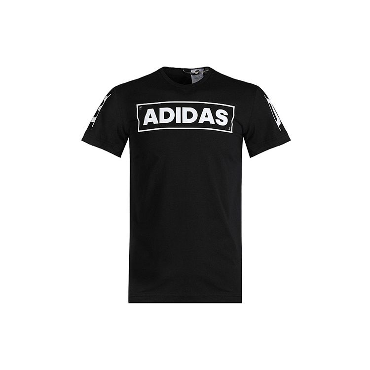adidas Adi 360 Logo Print Спортивная футболка с круглым вырезом Мужские топы Черные CV4536