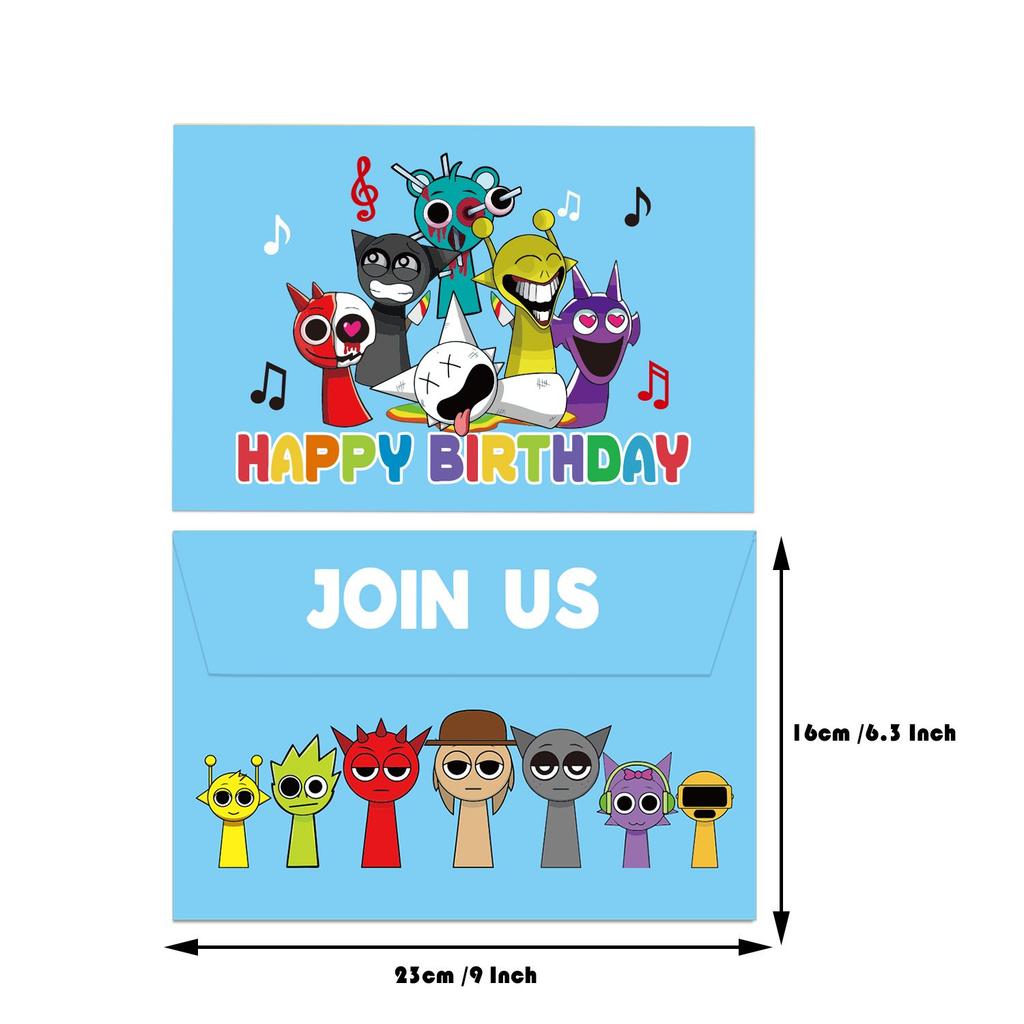 Тема ритм-бокса Украшение на день рождения для детей Украшение на день рождения Sprunki