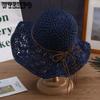 Simple Foldable Wide Brim Floppy Girls Straw Hat Sun Hat Beach Women Summer Hat UV Protect Travel Cap Lady Cap Female