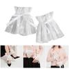 Multiple Functional Bowknot Wrist Cuffs/Foot Cuffs Ruffled False Sleeves Bride Wedding Dress Shirt Wrist Cuff Breathable
