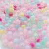 Handmade Acrylic Frosted Round Bead-in-Bead for DIY Jewelry Making: Bracelets & Necklaces.
