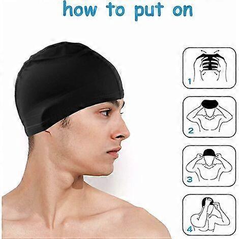 Swimming Cap Swimming Pool Mixed Adult Men-Women Soft and Comfortable PU Fabric