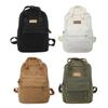 Casual Men Women Backpack Cotton Canvas Traveling Commuting Backpacks Large Capacity Solid Color Fashion Knapsack