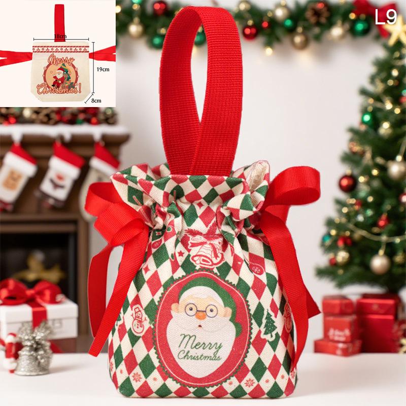 1Pc Christmas Gift Bag Cartoon Apple Candy Packaging Box Party Supplies Christmas Gift Wrapping Boxes Candy Storage Bags