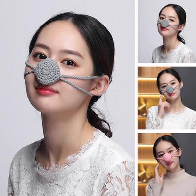 Зимняя грелка для носа ручной работы, очень мягкая, эластичная, регулируемая, морозостойкая шерстяная крышка, аксессуары для носа